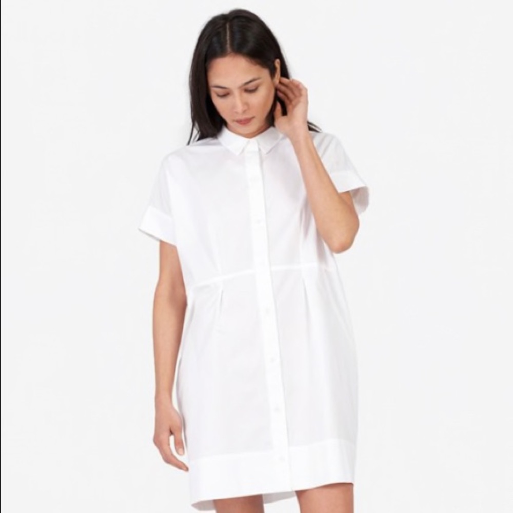 Everlane Cotton Poplin Square Shirt Dress